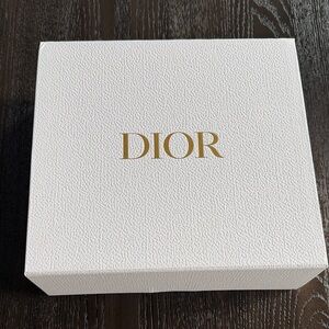 Authentic Dior Textured Gift Box with Gold Logo